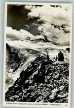 Dresdner Hütte Foto AK Hüttenstempel Stubaier Alpen Zuckerhütel