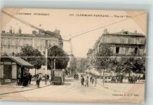 63000 Clermont-Ferrand 1904 Gebrauchsspuren Grand Cafe Algier Straßenbahn rue de l´Ecu
