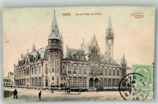 Gand Gent 1911 Foto AK Postamt Marke bidlseitig