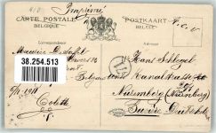 Gand Gent 1911 Foto AK Postamt Marke bidlseitig