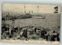 18181 O2553 Graal-Müritz , Seeheilbad 1925 - Strandleben an der Landungsbrücke mit Seebäderschiff