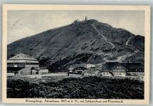 Schlesierhaus 1932 Foto AK Riesengebirge Riesenbaude Schneekoppe