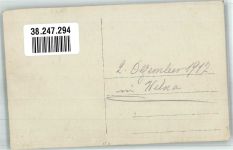Wilna Vilnius 1917 Foto AK Ort handschriftlich WK I Uniform soldaten