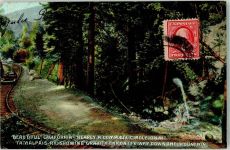 San Francisco 1910 Foto AK Nearly a complete circle on Mount Tamalpais Marke bildseitig
