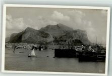 90100 Palermo Foto AK Hafen Monte Pellegrino