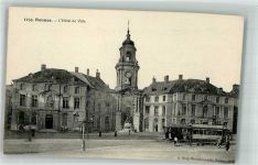 35000 Rennes Foto AK Rathaus Straßenbahn
