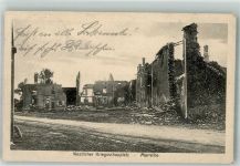 54490 Murville 1915 Foto AK Feldpost WK I III.Armee Oberkommando Straße Trümmer