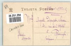 Burgos 1908 Foto AK Arco de Santa Maria Marke bildseitig