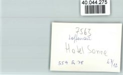 76332 W7563 Loffenau FOTO KEINE AK Hotel Sonne