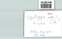 59939 W5787 Bigge FOTO KEINE AK Kirche