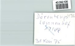 32694 W4926 Dörentrup FOTO KEINE AK Sonnenhof