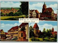 71263 W7252 Weil der Stadt - Ortsansichten Kepler-Denkmal 4-Bildaufnahme
