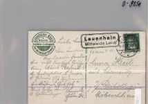 09648 O9251 Lauenhain b Mittweida KEINE AK Landpoststempel