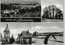 31020 W3216 Lauenstein , Niedersachs - Panorama Schwimmbad Haus Baum Feld