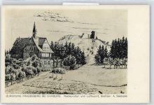35085 W3557 Frauenberg , Kr Marburg a d Lahn - Feld, Burgruine