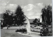 37441 W3423 Steina , Südharz - Springbrunnen Haus Baum Bank Wiese