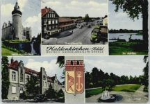 41334 W4054 Kaldenkirchen , Rheinl - Grenze See Schloss Wappen Springbrunnen Auto