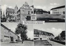 48565 W4430 Borghorst , Westf - Schule Post Rathaus Auto