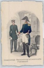 aus Mecklenburg Postbote Künstlerkarte