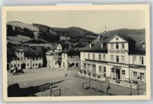 07338 O6804 Leutenberg , Thür - Marktplatz, Hotel Schwarzburger Hof