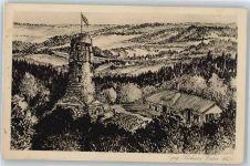 08491 O9804 Netzschkau - Bismarckturm , sign. Richard Erler