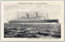 Dampfer Columbus Künstlerkarte