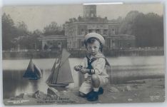 mit Segelschiff Adel Prinz Wilhelm Fotomontage AK