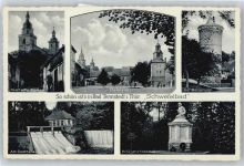 99955 O5822 Bad Tennstedt - Kleine Kirchgasse, Goethehaus, Marktplatz, Kriegerdenkmal, Ketzerturm