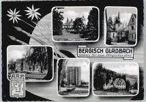 51427 W5060 Bergisch Gladbach - Schloss Lerbach, Kirche, Rathaus, Hochhaus, herrenstrunden