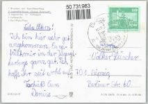 04774 O7262 Dahlen , Sachs - Brunnen am Karl-Marx-Platz, Jugendherberge Georgi Dimitroff, Jägereiche, Teichansicht AKU2