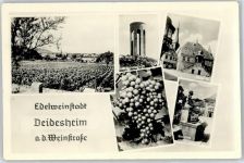 67146 W6705 Deidesheim - Kriegerdenkmal, Rathaus, Brunnen, Wein