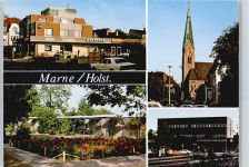 25709 W2222 Marne , Holst - Kirche, Café, Konditorei, Bank, Sparkasse