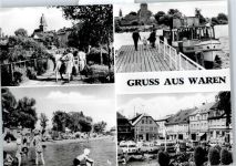 17192 O2060 Waren - Altstadt, Kietz-Brücke, Marktplatz, Badeanstalt