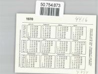 48351 W4416 Everswinkel KEINE AK Kalender 1970, Friseur Salon Knorrenschild