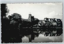 07580 O6516 Ronneburg , Thür - Blick vom Baderteich zum Schloß