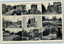 47574 W4180 Goch - Bahnhof, Steintor, Markt, Stadtgarten, Liebfrauenkirche, Steintor, Kriegerdenkmal