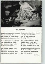 56346 W5421 Loreley Lieder AK Rheingold-Serie Nr. 595, Verlag Hoursch & Bechstedt
