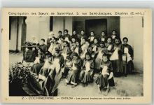 Chinesen Typen Congretation des Sours de Saint Paul Frankreich Handarbeit 1920