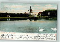 26548 W2982 Norderney 1904 - Napoleon-Schanze Windmühle Schwäne