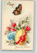 Ostern - Joyeuses Paques -Ostereier AK Schmetterling 1929