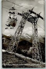 W8112 Bad Kohlgrub Hörnle-Schwebebahn Blick zur Klammspitze Frauen in Trachten Sessellift