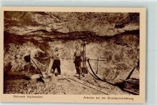 W7107 Bad Friedrichshall Kochendorf - arbeiter bei der Streckenvorrichtung AK Salzbergwerk 1918