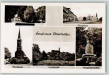94486 W8353 Osterhofen , Niederbay - Stadtplatz Pfarrkirche Damenstift Kriegerdenkmal