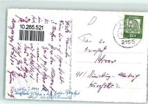 21635 W2155 Jork , Niederelbe Gebrauchsspuren Rückseite mit Abschürfungen und Kleberesten