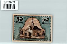 07580 O6516 Ronneburg , Thür - Notgeld 50 Pfennig Rathaus