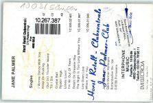 Jane Palmer Originalautogramm Schlagersänger