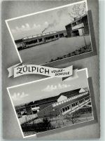 53909 W5352 Zülpich - Rückseite mit Abschürfungen bzw Kleberesten Volksschule