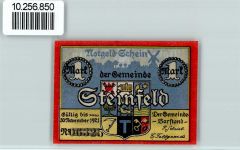 49439 W2841 Steinfeld (Oldenburg) - Notgeld 1 Mark
