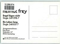 Helmut Frey Originalautogramm Schlagersänger