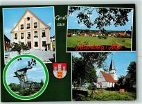 90584 W8501 Allersberg - Kirche Schwimmbad Sprungturm Telefonhäuschen